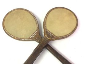 PAIR OF VINTAGE PING PONG BATS, BY JAQUES OF LONDON