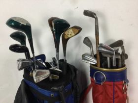 GROUP OF GOLF CLUBS,