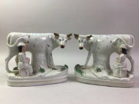 GROUP OF 19TH CENTURY STAFFORDSHIRE FIGURES,