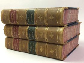 COLLECTION OF LEATHER BOUND BOOKS, 19TH CENTURY AND LATER