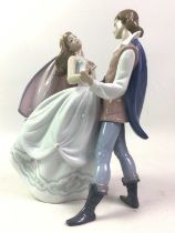 LLADRO FIGURE OF A BRIDE AND GROOM, ALONG WITH A ROYAL DOULTON WEDDING CELEBRATION FIGURE