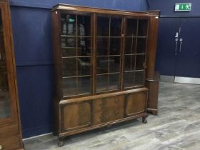 STAINED WOOD BOOKCASE