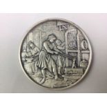 'THE SILVERSMITH' SILVER MEDALLION, AND OTHER ITEMS