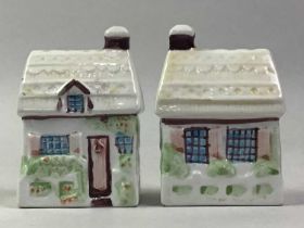 PAIR OF SALT AND PEPPER SHAKERS, AND OTHER CERAMICS AND GLASS