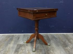 REPRODUCTION MAHOGANY ENVELOPE CARD TABLE,