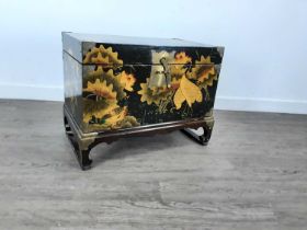 CHINESE LACQUERED SMALL CHEST,
