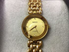 RADO, GOLD PLATED WRIST WATCH