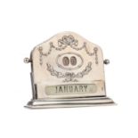 EDWARDIAN SILVER PERPETUAL CALENDAR WILLIAM HARRISON WALTER, BIRMINGHAM 1907