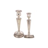 PAIR OF ELIZABETH II SILVER CANDLE STICKS JOSPEPH, GLOSTER, BIRMINGHAM 1961