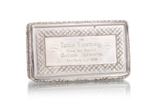 VICTORIAN SILVER SNUFF BOX, FRANCIS CLARK, BIRMINGHAM 1843