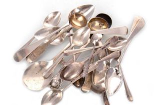 COLLECTION OF SILVER SPOONS VARIOUS MAKERS AND ASSAYS
