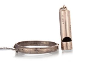 VICTORIAN SILVER WHISTLE, W.H., CHESTER 1899