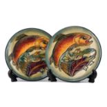 PAIR OF MOORCROFT CIRCULAR PLATES CONTEMPORARY