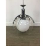 ART DECO CHROMED CEILING LIGHT