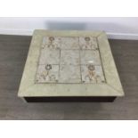 LOW TILE SET COFFEE TABLE MID-LATE 20TH CENTURY