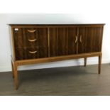 VESPER FURNITURE, 'HOPEWELL' WALNUT AND BEECH SIDEBOARD CIRCA 1957