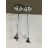 PAIR OF ART DECO STYLE CEILING LIGHTS EARLY 20TH CENTURY