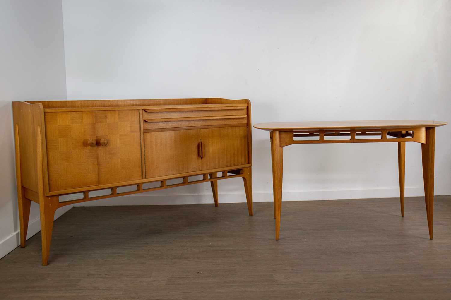 SIR BASIL SPENCE (SCOTTISH, 1907-76) FOR MORRIS & CO GLASGOW, 'ALLEGRO' DINING SUITE DESIGNED 1947-4 - Image 3 of 8