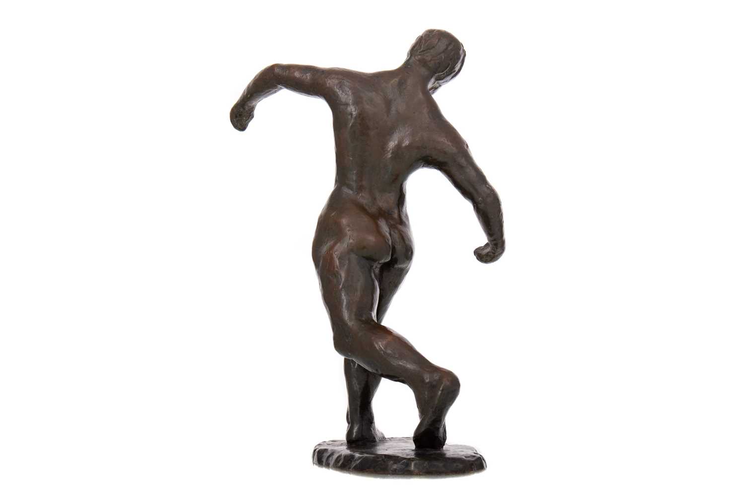 20TH CENTURY BRITISH SCHOOL, BRONZE SCULPTURE OF A NUDE FEMALE - Image 2 of 2