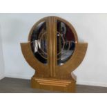 ART DECO WALNUT DISPLAY CABINET EARLY / MID 20TH CENTURY