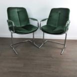 PIEFF, SET OF FOUR 'ELEGANZA' DINING CHAIRS CIRCA 1960-79