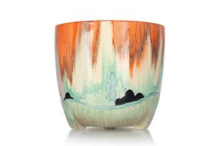 CLARICE CLIFF FOR WILKINSON, 'FOREST GLEN' PATTERN JARDINIERE, CIRCA 1930