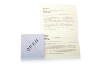 YOKO ONO, 'OPEN' MAP, GALLERY 360, 2006