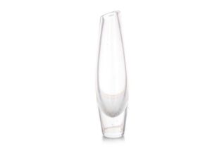 ATTRIBUTED TO SVEN PLAMQVIST FOR ORREFORS, CLEAR GLASS VASE SECOND HALF OF THE 20TH CENTURY