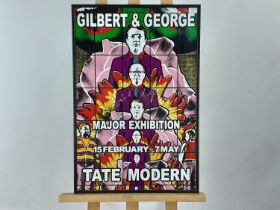 GILBERT & GEORGE, SIGNED TATE MODERN EXHIBITION POSTER, CIRCA 2007