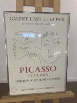 AFTER PABLO PICASSO, GALERIE L'ART ET LA PAIX EXHIBITION POSTER, AUTUMN 1971