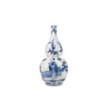 CHINESE BLUE AND WHITE DOUBLE GOURD SHAPED VASE 19TH CENTURY