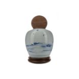 CHINESE BLUE AND WHITE JAR LATE 19TH/EARLY 20TH CENTURY