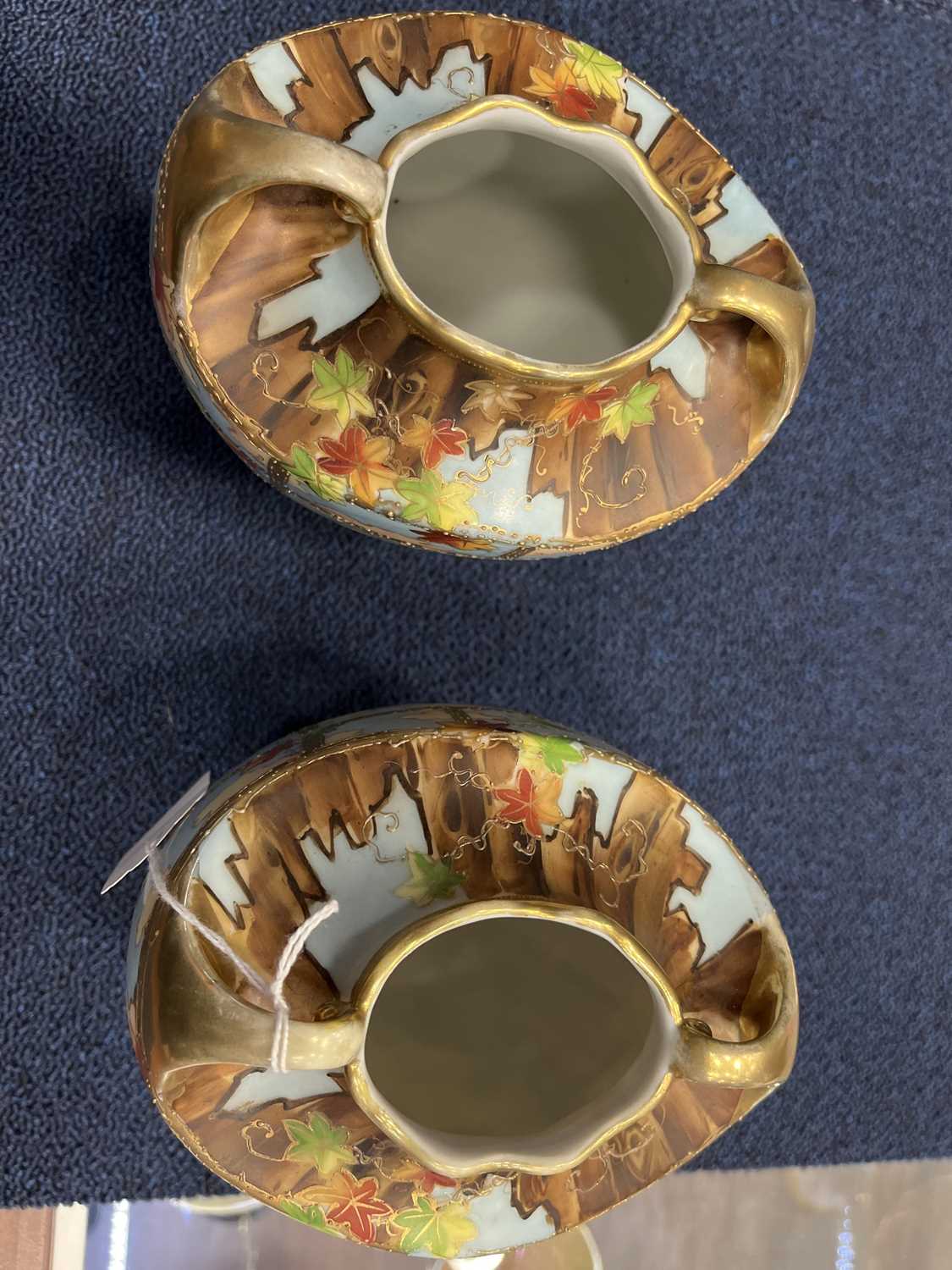 PAIR OF NORITAKE PORCELAIN VASES MID 20TH CENTURY - Image 3 of 6