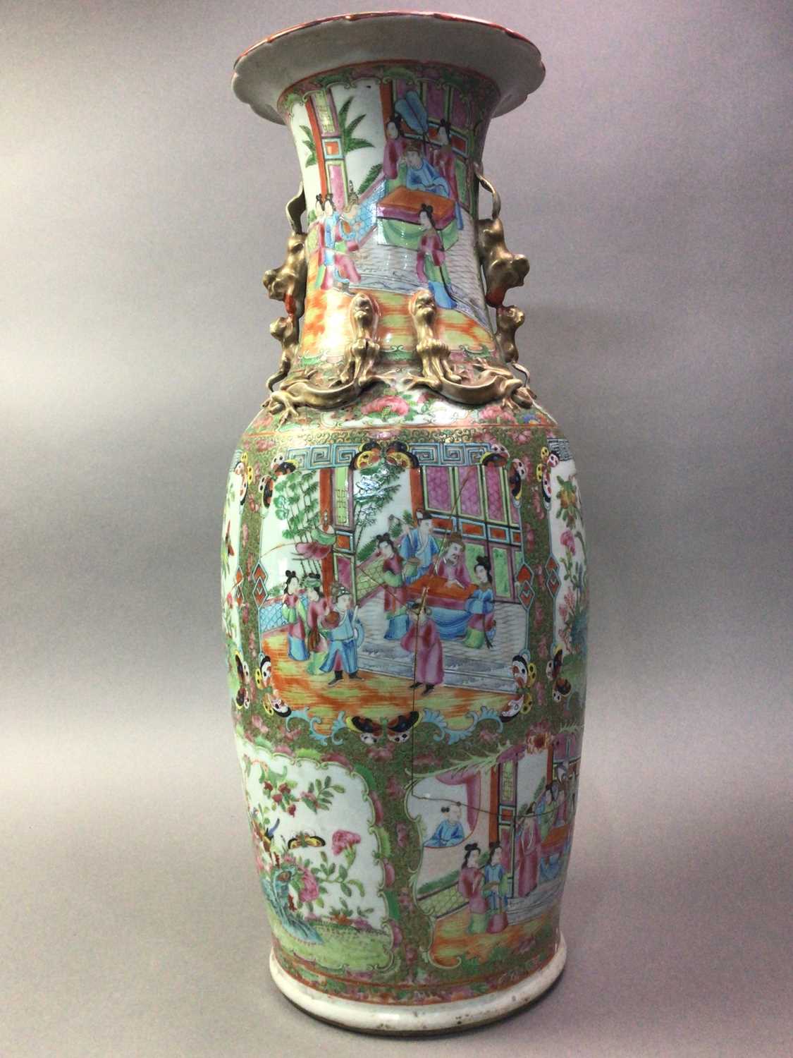 CHINESE CANTON FAMILLE ROSE VASE C.1850/60 - Image 2 of 4