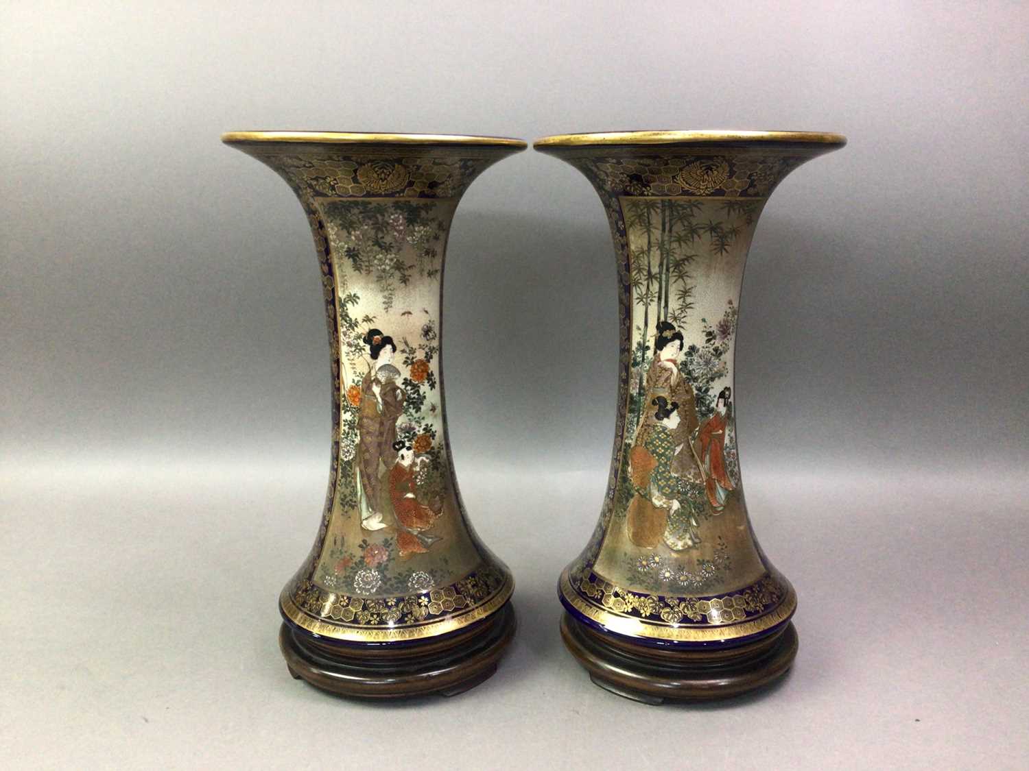 NEAR PAIR OF JAPANESE SATSUMA VASES LATE 19TH/EARLY 20TH CENTURY - Image 2 of 19