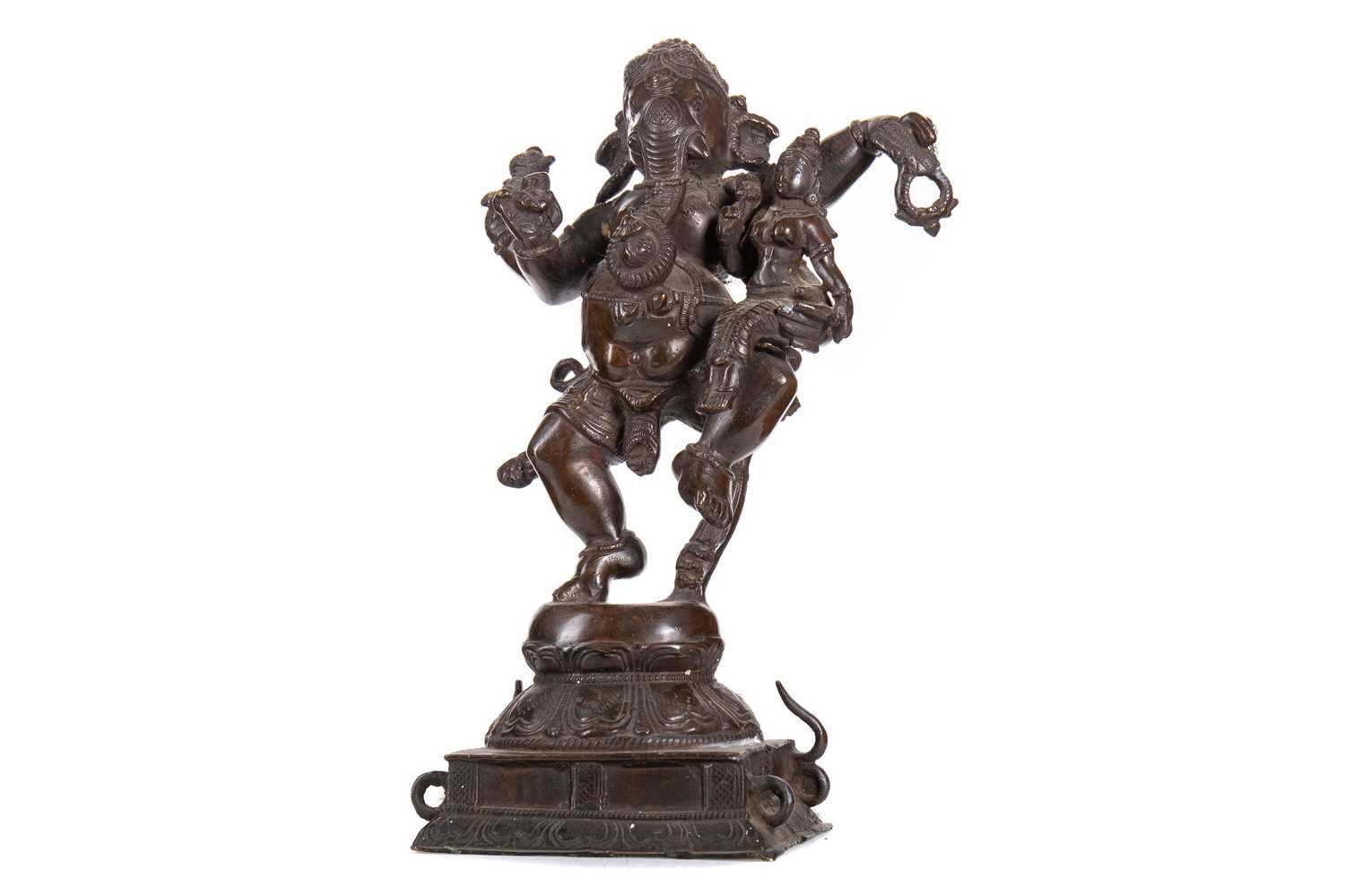 INDIAN HINDU BRONZE GROUP OF GANESHA LIKELY LATE 19TH/EARLY 20TH CENTURY