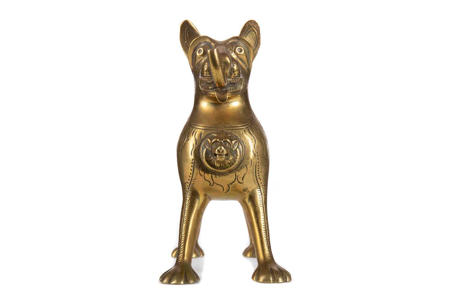 BRASS AQUAMANILE TABLE LIGHTER LATE 19TH/EARLY 20TH CENTURY - Image 2 of 2