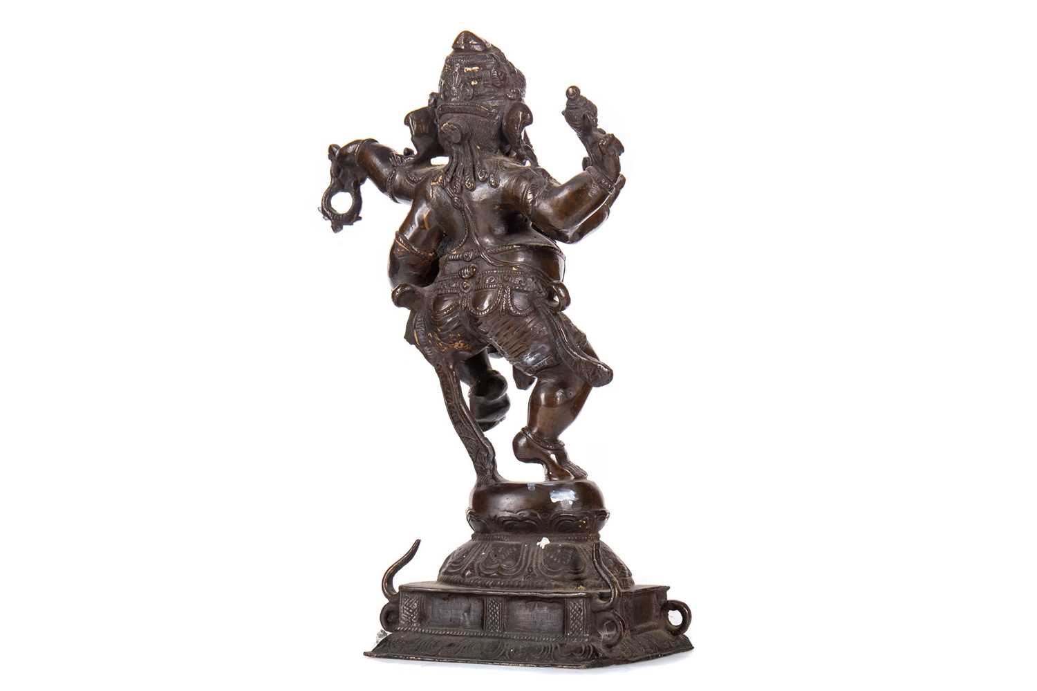 INDIAN HINDU BRONZE GROUP OF GANESHA LIKELY LATE 19TH/EARLY 20TH CENTURY - Image 2 of 2