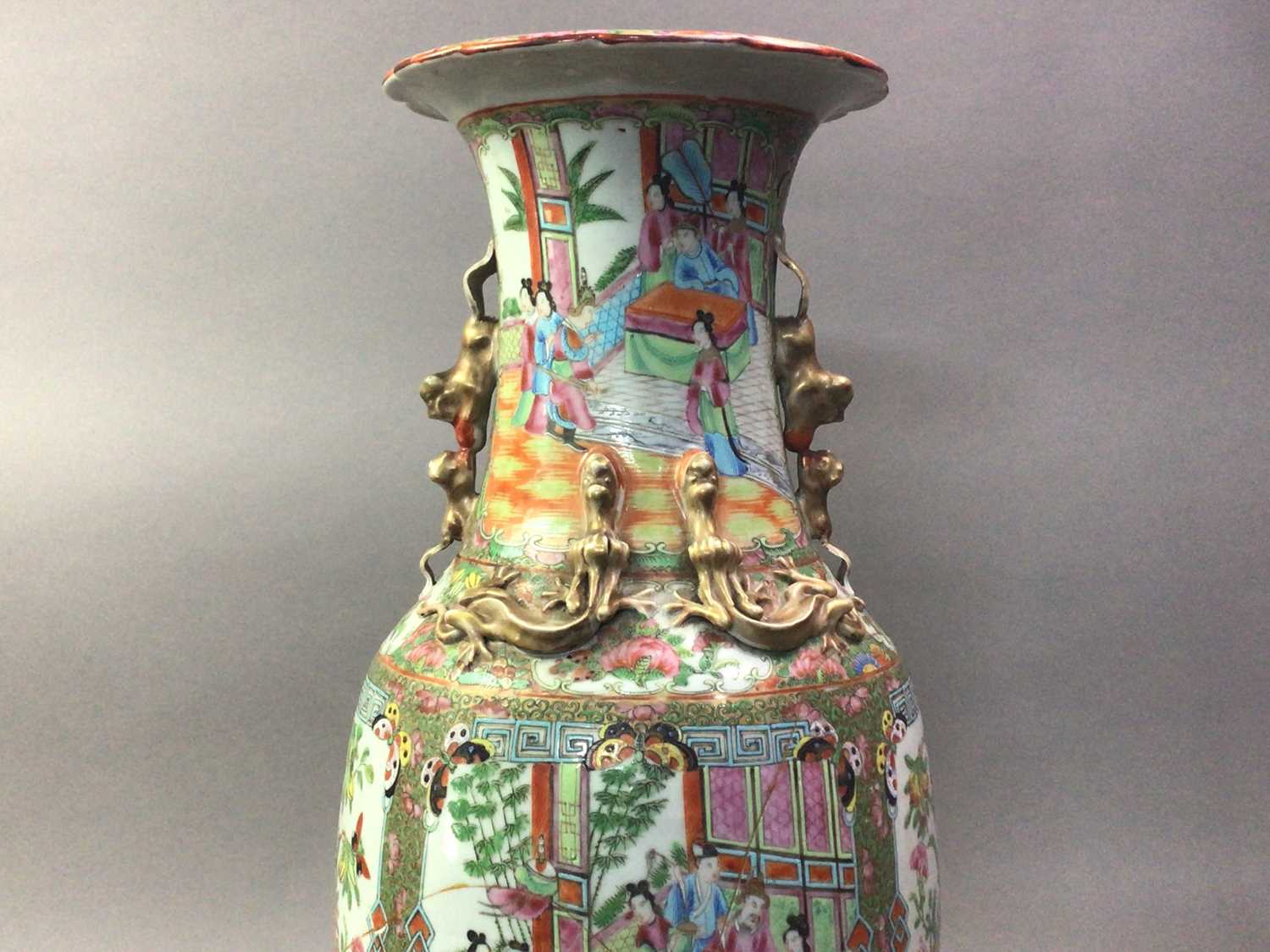 CHINESE CANTON FAMILLE ROSE VASE C.1850/60