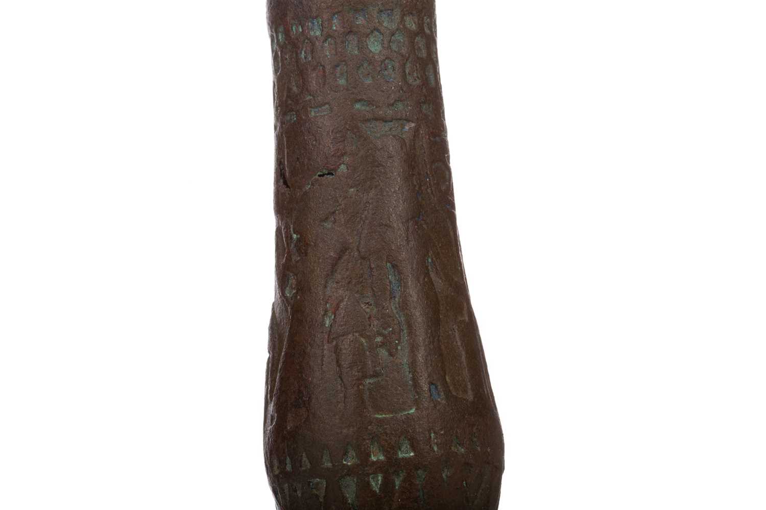 AN ANCIENT EGYPTIAN BRONZE SITULA - Bild 4 aus 5