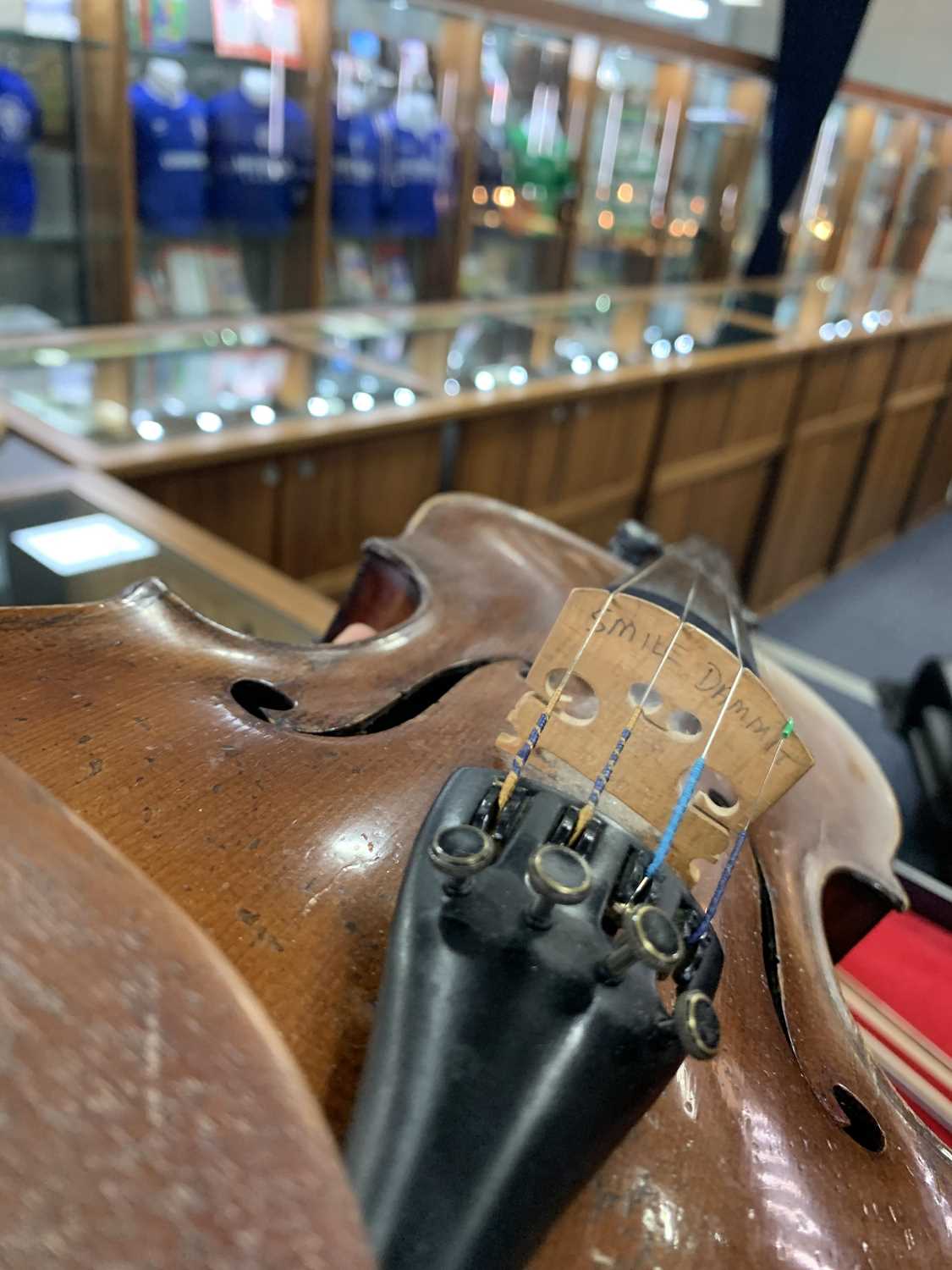 TWO VIOLINS AND BOWS IN A SINGLE CASE - Image 9 of 36