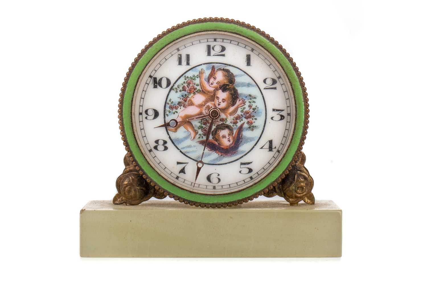 A LATE 19TH CENTURY TRAVELLING CLOCK IN ORIGINAL CASE