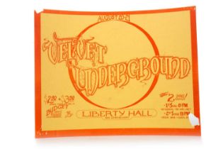 VELVET UNDERGROUND - THREE CONCERT HANDBILLS/CARDS