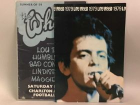 LOU REED & VELVET UNDERGROUND - COLLECTION OF PROGRAMMES