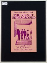 VELVET UNDERGROUND - CONCERT FLYER, MAY 16-17, WOODROSE BALLROOM, DEERFIELD WITH COUNTRY FUNK