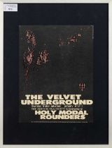 VELVET UNDERGROUND - CONCERT FLYER, JANUARY 9-11 1969, BOSTON TEA PARTY, BOSTON WITH HOLY MODAL ROUN