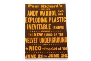 VELVET UNDERGROUND - CONCERT HANDBILL, JUNE 21-26 1966, POOR RICHARD'S, CHICAGO