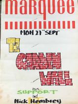 GENESIS AS 'THE GARDEN WALL', RARE 'SECRET' CONCERT POSTER FOR THE MARQUEE CLUB 27 SEPTEMBER 1982