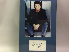 LOU REED - HIS AUTOGRAPH AND FURTHER RELATED EPHEMERA