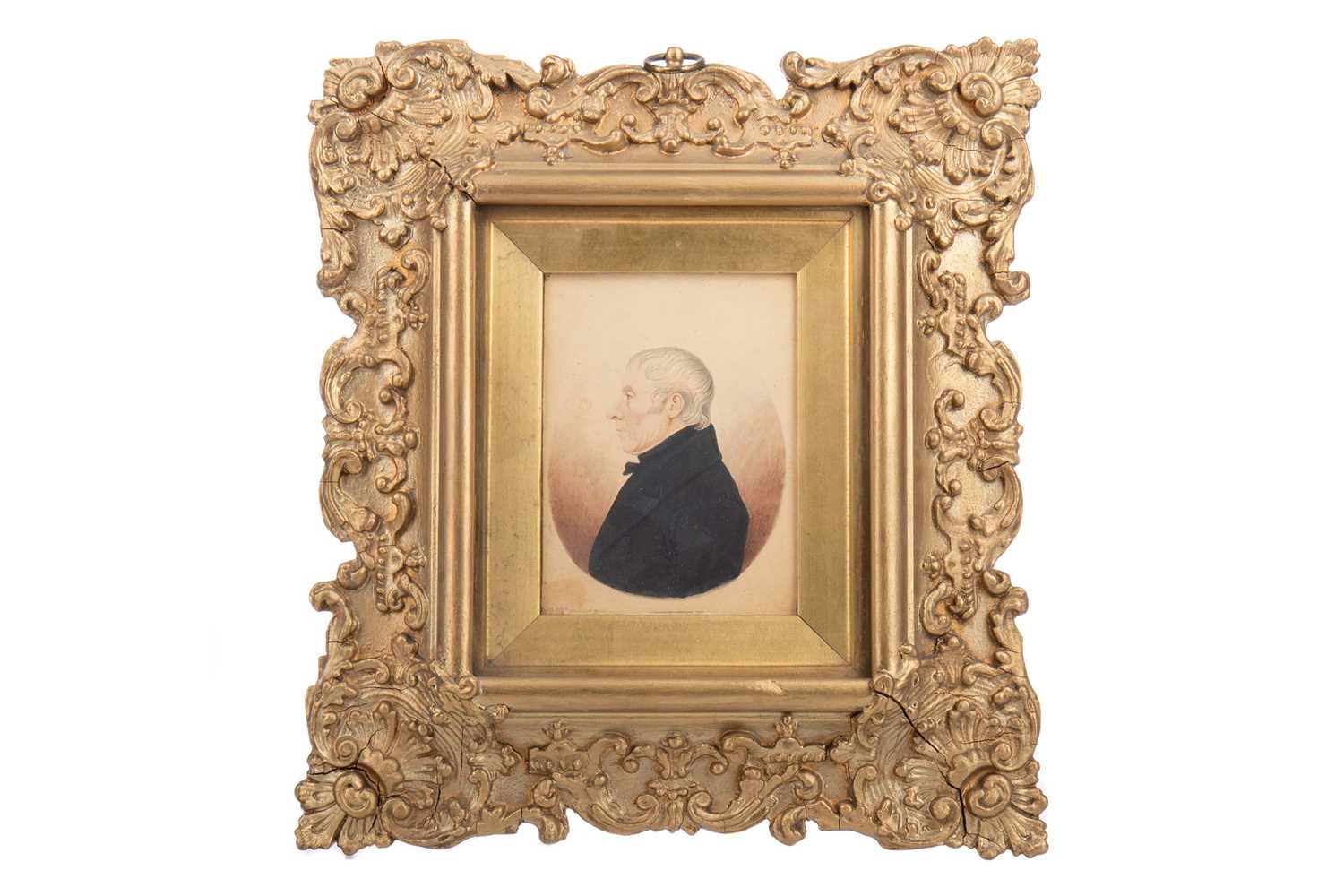 A 19TH CENTURY PROFILE PORTRAIT OF A GENTLEMAN